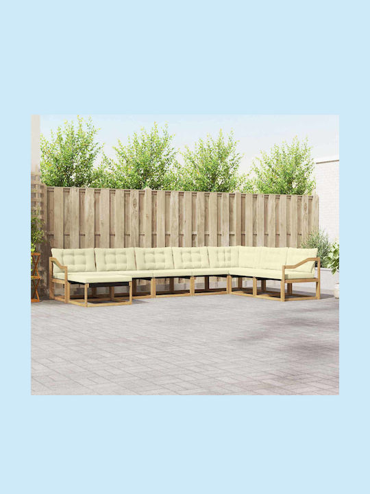 Corner Outdoor Sofa Wooden with Cushions 404x24...