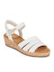 Damen Flache Sandalen Weiß