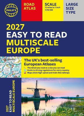 Philip's 2027 Easy To Read Multiscale Road Atlas Of Europe - Octopus Publishing Group - Paperback / Softback
