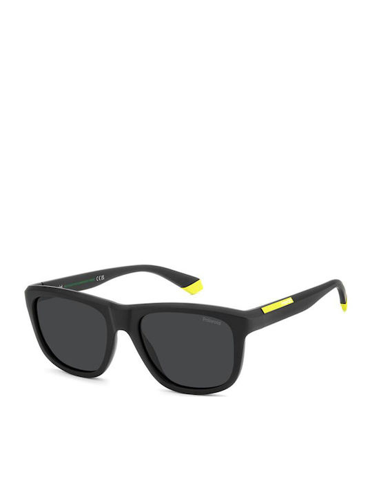 Polaroid Unisex Sunglasses with Black Horn-Rimm...