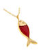 Arteon Necklace From Gold Plated Silver Red