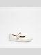 Kids Ballerinas With Hoop & Loop Closure White