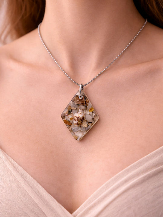 Elle Geometric Necklace Made of Gold Plated Resin