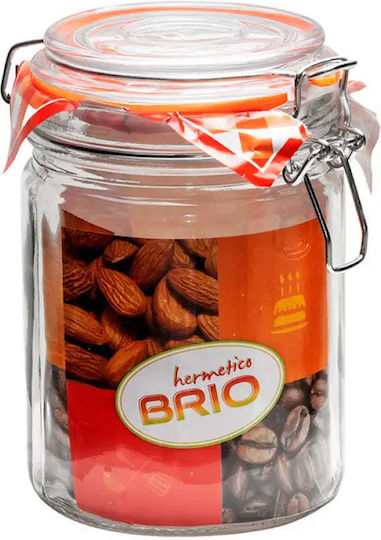 Brio Mate Βάζο Γενικής Χρήσης με Καπάκι Γυάλινο Διάφανο 270ml