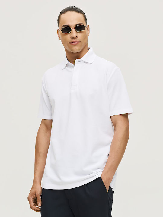 Sogo Polo Herrenbluse Weiß