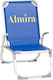 HomeMarkt Aluminium Beach Chair with High Back Blue