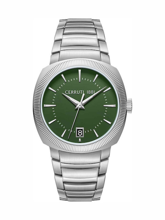 Cerruti Men's Battery Watch with Silver Metal B...
