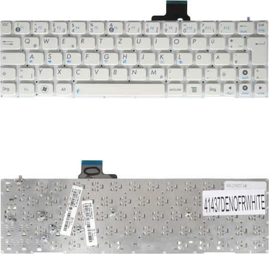 Deutsche Tastatur Für Laptop German Laptop Keyboard Asus Eeepc X101 X101-red013g V127562ak2 Gr Okna-3i2ge11 Okna-3i2ge00 Okna-3i2hu11 De No Frame White Κωδ.41437denofrwhite