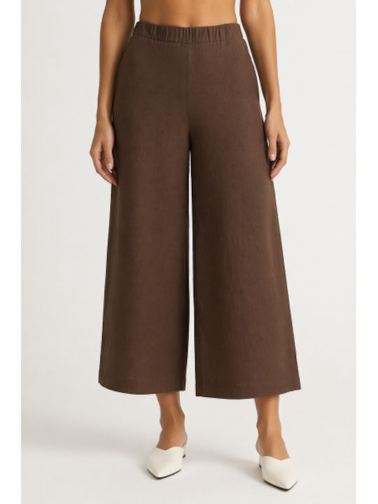 Women's Cotton Pantaloons in Regular Fit Brown SC-Q8119-26TR-Brown