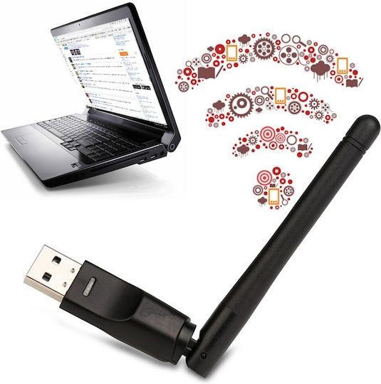 2661310026613 Αντάπτορας Δικτύου USB με Ασύρματη Σύνδεση Wi-Fi 150Mbps και Αποσπώμενη Κεραία