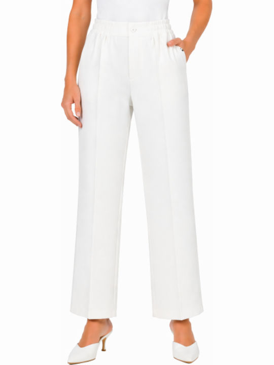 Women's Pantaloons in Regular Fit White SC-G-102-26TR-White