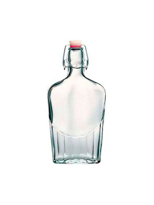 Bormioli Rocco Glas Wasserflasche mit Clip Transparent 500ml
