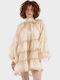 Mini Dress for Wedding / Christening with Lace Beige