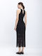 Summer Midi Evening Dress Black