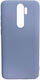 Rückseitenhülle aus Silikon / Leder Hellblau (Redmi 8 Ehre 8A)