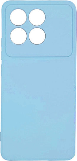 Silicone Light Blue Back Cover (Poco F6 Pro)