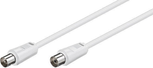 Bridge Cable Antenna Cable Coax Male - Coax Female White 5m 1989 1 Piece