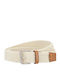 Men's Leather Knitted Beige Belt