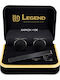 Legend Accessories Маншетници от Inox в Черен Цвят