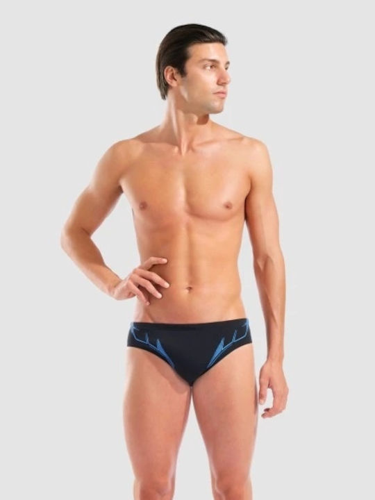 Men's Swimwear Slip Black with Patterns