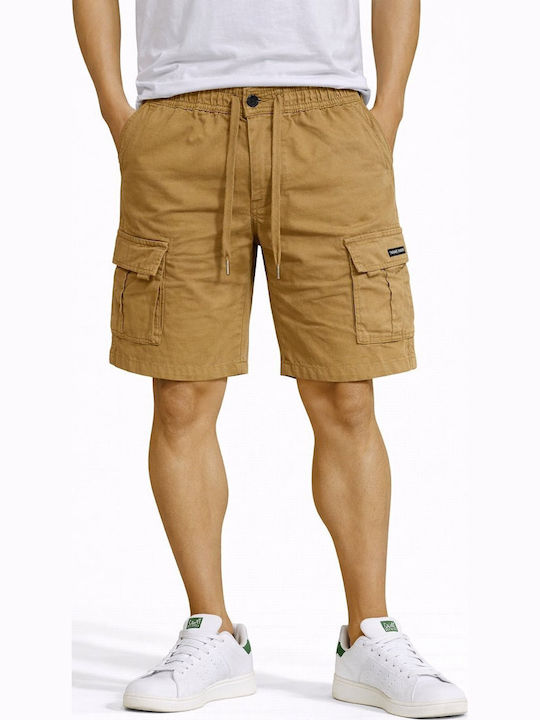 Pantaloni Scurți Bărbați Cargo Cămilă