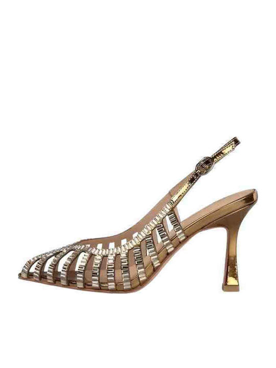 Alma en Pena Alma en Pena Heels with Strap Gold