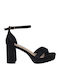 Sandale Elegante Damă Din Material Negru