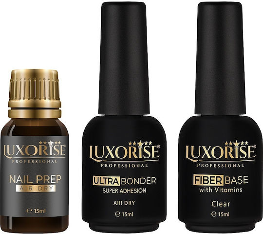Set Nagelvorbereitung Ultra Bonder Fiber Base Vitamine Luxorise 15ml