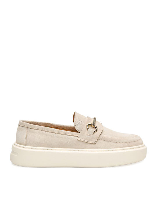 Boss Shoes Women's Moccasins in Beige Colour