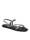 Flache Sandalen Für Damen Grau