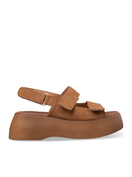 Women's Flat Sandals Flatforms Brown