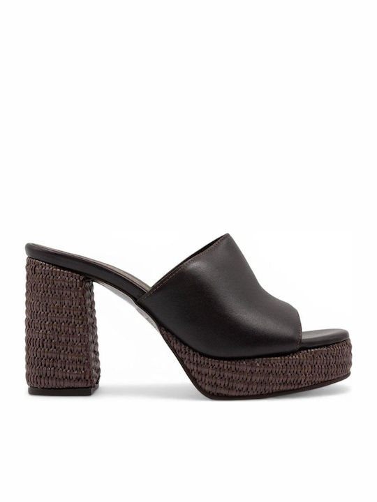 Tsakiris Mallas Mules With Heel In Brown Colour