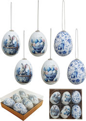 Jκ Home Décor Κρεμαστά Αυγά Κουτί 7.5cm S/6