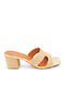Mules With Chunky Low Heel In Gold Colour SJ-KK-1306-26ML-Gold