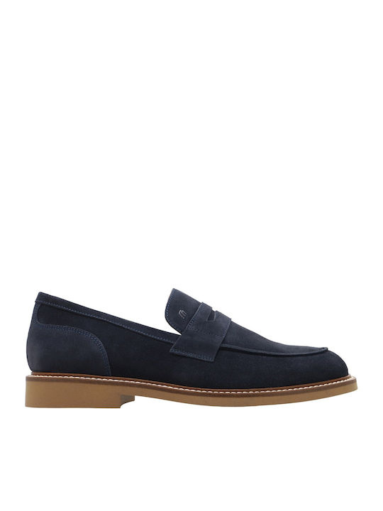 Suede Ανδρικά Loafers σε Μπλε Χρώμα