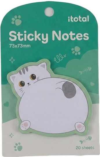 Notizblöcke Aufkleber Notizblöcke I-total 73x73mm 20 Stück Cat Xl3102b