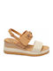 Sommer Damenplattformen Tabac Braun
