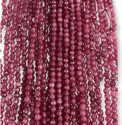 Jade Beads Red Ruby 5mm Polygonal – Length 37cm 90 Pieces