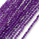 Jade Beads Purple Polygonal 5mm – 37cm Length 90 Pieces