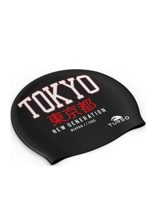 Turbo Swimming Cap Silicone Tokyo Turbo Black