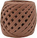Νήμα Ribbon Metallic Leather 5-7mm Καφέ Ματ
