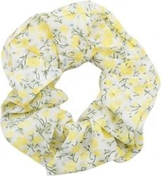 Novita Γυναικείο Scrunchie Μαλλιών Φλοράλ Κίτρινο