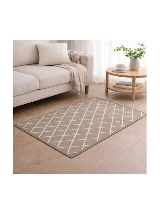 Lucktora Rectangular Beige Rug 50x80cm