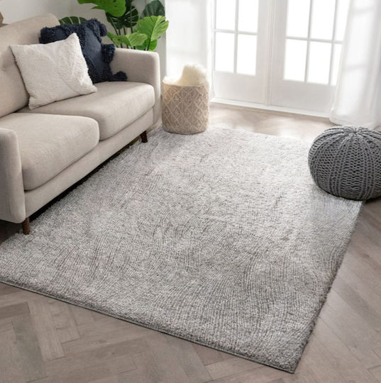 Shaggy Geometric Χαλί Ορθογώνιο Cream Grey 240x300cm