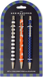 Σετ Στυλό Πολυτελείας Stripe Star & Check Μαύρο 3τμχ./1.0mm Designworks Ink Σετ Στυλό Πολυτελείας Stripe Star & Check Μαύρο 3τμχ./1.0mm Designworks Ink