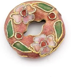 Metallische Clauzonne Platte Rodela 21mm Ø1.5mm Rosa Verpackung 15 Stück