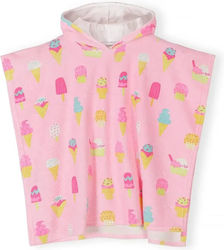 Minoti Kinder Strandponcho Rosa
