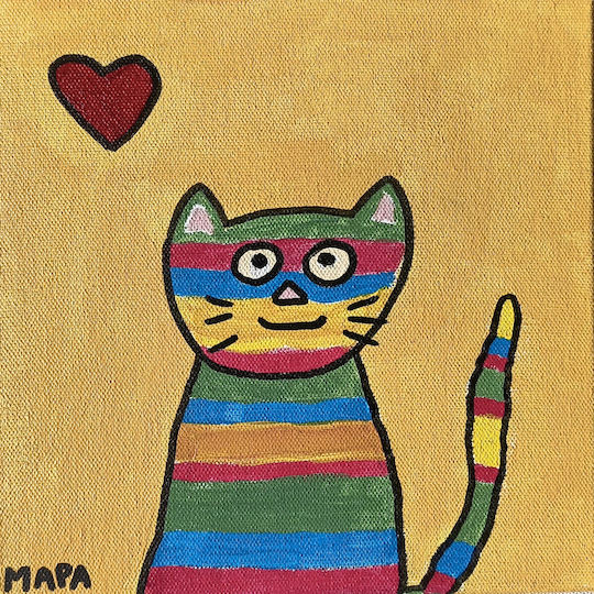 Stripy Cat Gemälde