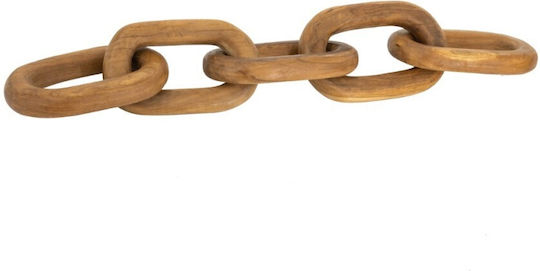 Artekko Woody Καφέ Διακοσμητική Αλυσίδα Ξύλο Teak 68x12x3 Cm 68cm X 12cm X 3cm
