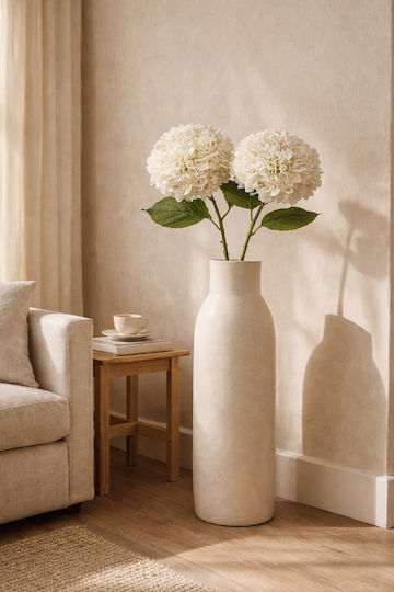 White Hydrangea Flower Petals 27x27x106cm Monochrome Kaeming White Hydrangea Flower Petals 27x27x106cm Monochrome Kaeming
